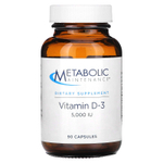 Metabolic Maintenance, Витамин D-3, 5,000 МЕ, 90 капсул