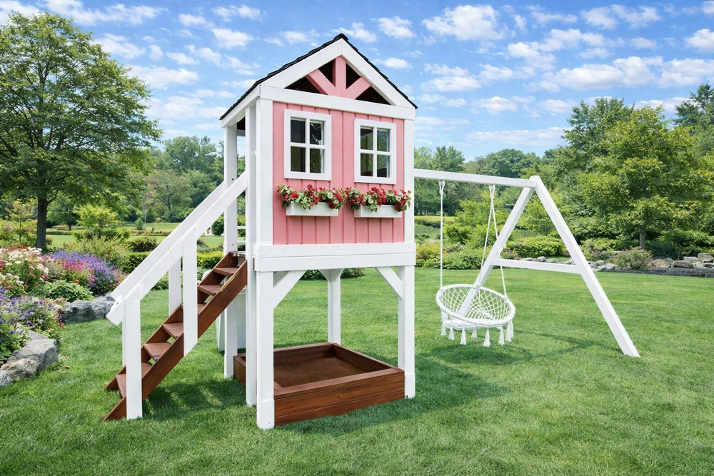 Детский домик с качелями "Прованс" моедель-3