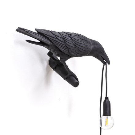 Wall design lamp  Bird by Seletti (Black)