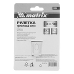 Рулетка Crystal,7,5 м х 25 мм,корпус из поликарбоната Matrix