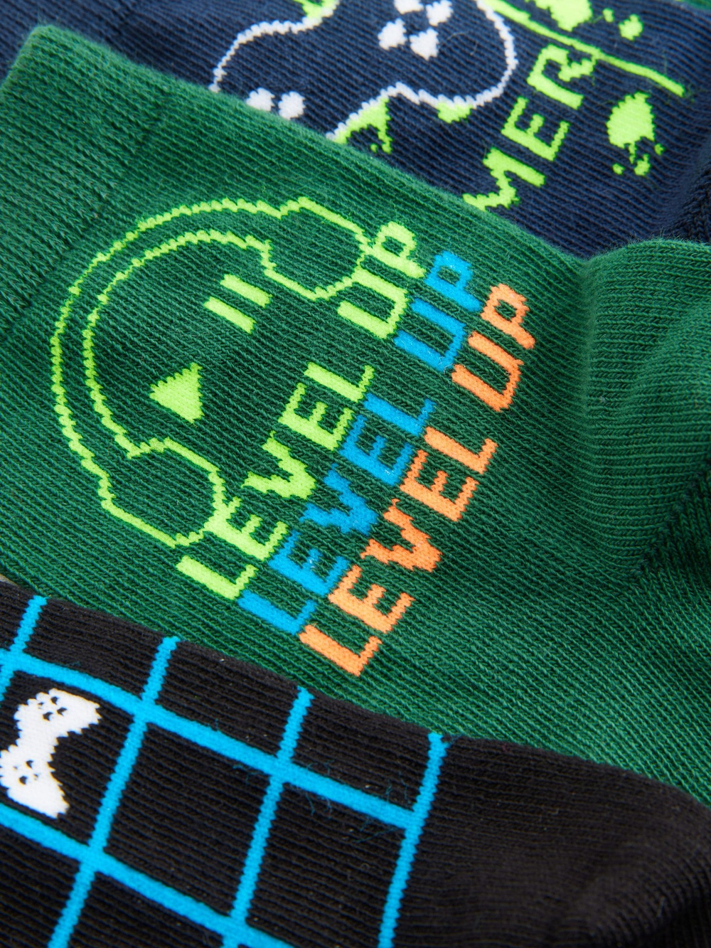 Носки хлопковые для мальчика Next E13-060, 7 шт., Зеленый, Синий, Черный