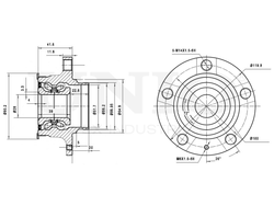 Ступица задняя (с ABS) UNIO HUB-20269