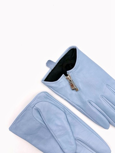 Перчатки укороченные голубые
