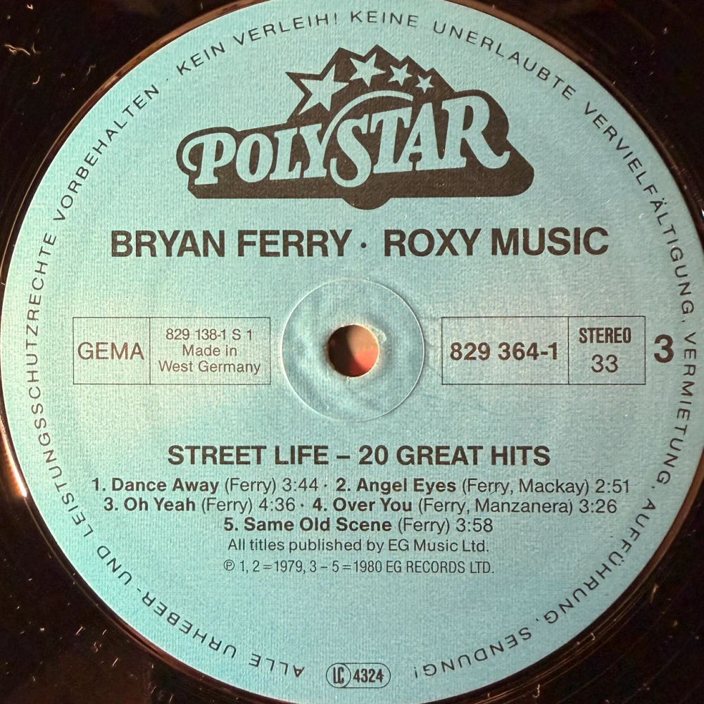 Roxy Music / Bryan Ferry ‎– Street Life - 20 Great Hits 2LP (Германия 1986г.)Т