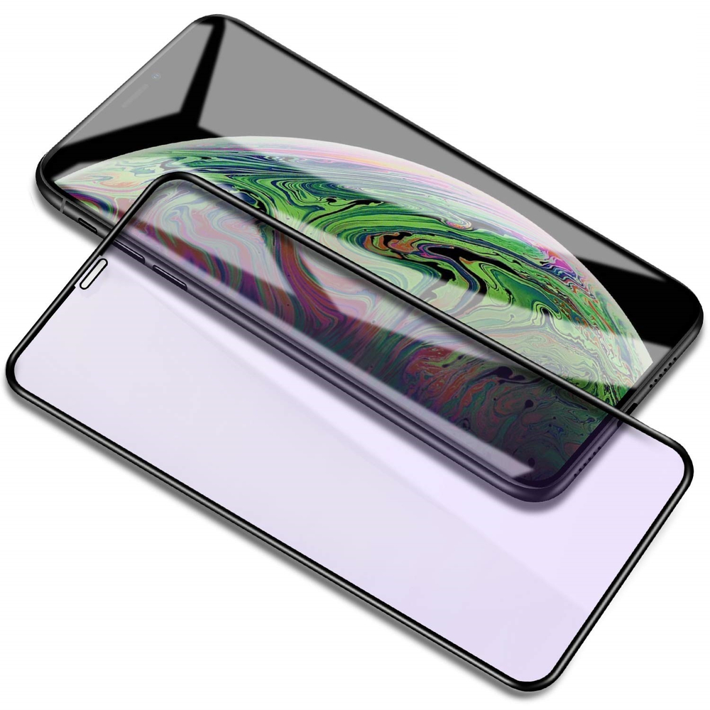 Защитное стекло "Оптима" для iPhone 15 Plus Черный (Закалённое, полное покрытие)