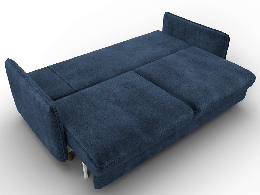 Диван прямой Лига-064 НПБ ВЕЛЮР TOWER 13 синий