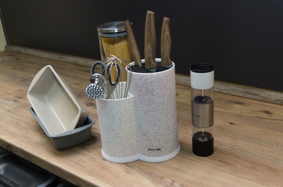 Подставка для ножей и кухонных принадлежностей двойная 22 см. Kamille KM 7607