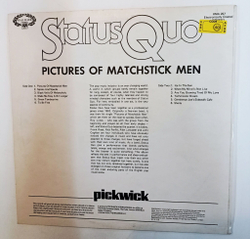 Винтажная виниловая пластинка LP Status Quo Pictures Of Matchstick Men (UK 1976)