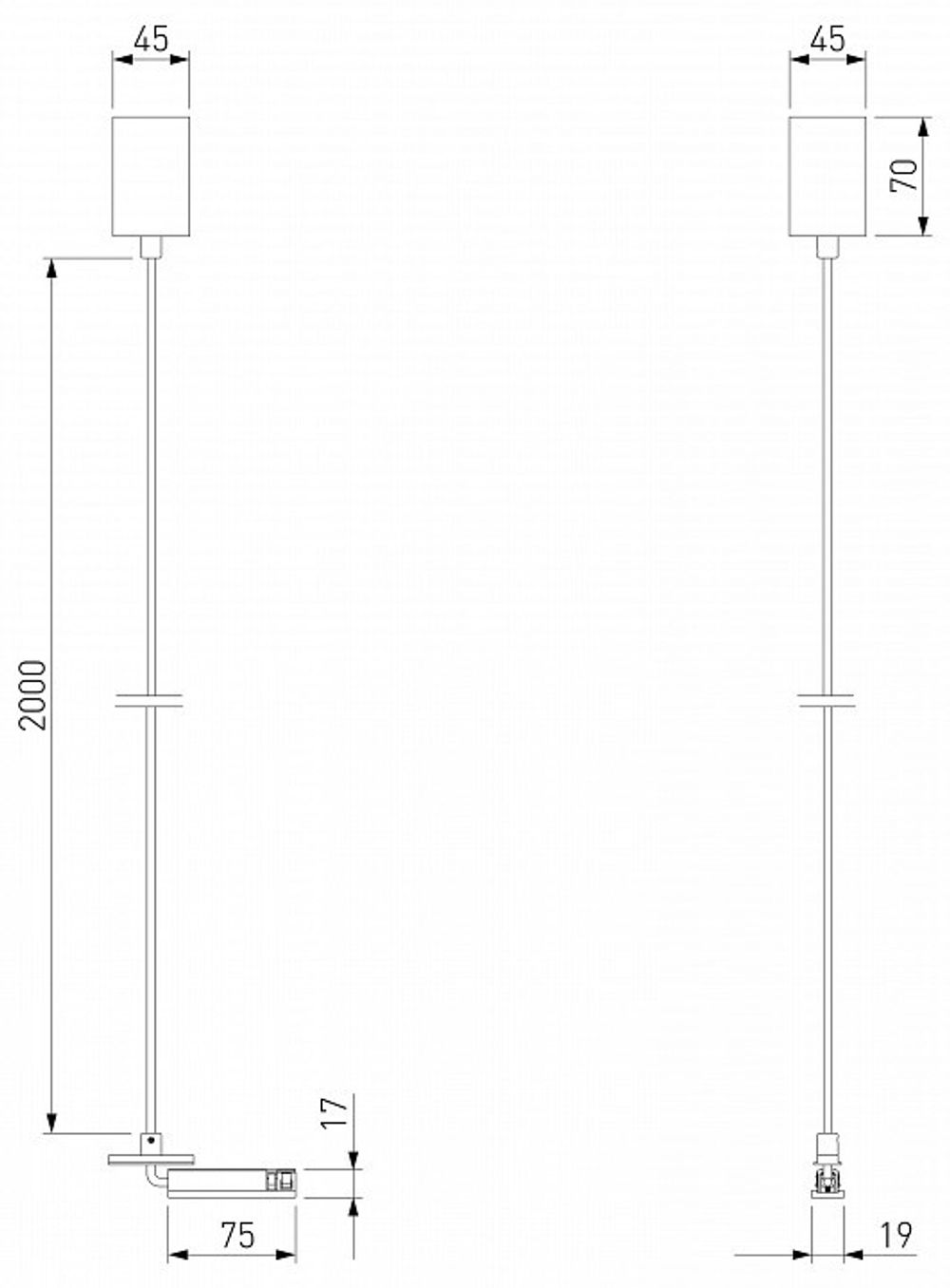 Подвес для трека Elektrostandard Line Magnetic a069726