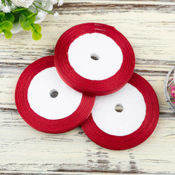 Лента атласная 6 мм(23 метра, цвет №48  бордовый)