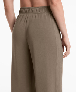 OYSHO Брюки прямого кроя с эластичными вставками по бокам и мягким модалом, серо-бежевый