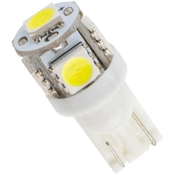 Лампочка светодиодная T10-5050-5SMD 12v белая KING T10-5050-5SMD W