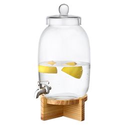 Диспенсер для напитков на деревянной подставке Flo, 5,4 л