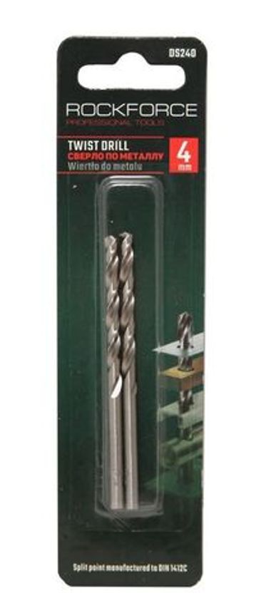 Сверло по металлу 4.5мм HSS(2шт), в блистере RockForce##Rock FORCE RF-DS245