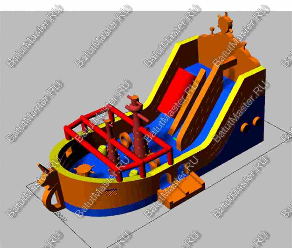 Надувной корабль "Весёлый Роджер Brown"