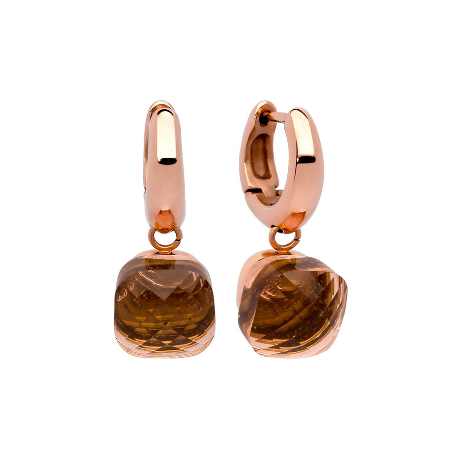 Серьги Qudo Firenze smoked topaz 300146 BR/RG