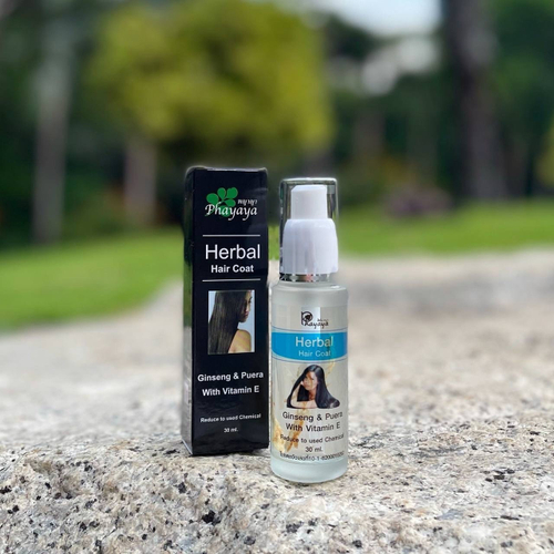 Растительный флюид-покрытие для волос с витамином Е и женьшенем для поврежденных волос Herbal Hair Coat Phayaya
