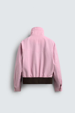 ZARA HARRY LAMBERT X DISNEY КУРТКА КОНТРАСТНАЯ, РОЗОВЫЙ