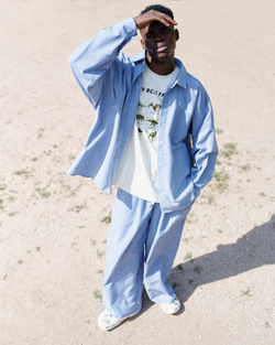 Oversized Shirt Blue-Orange