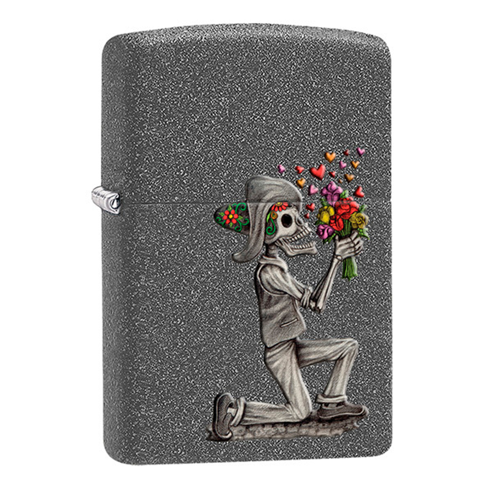 Набор из двух зажигалок Zippo Влюбленные зомби с покрытием Iron Stone