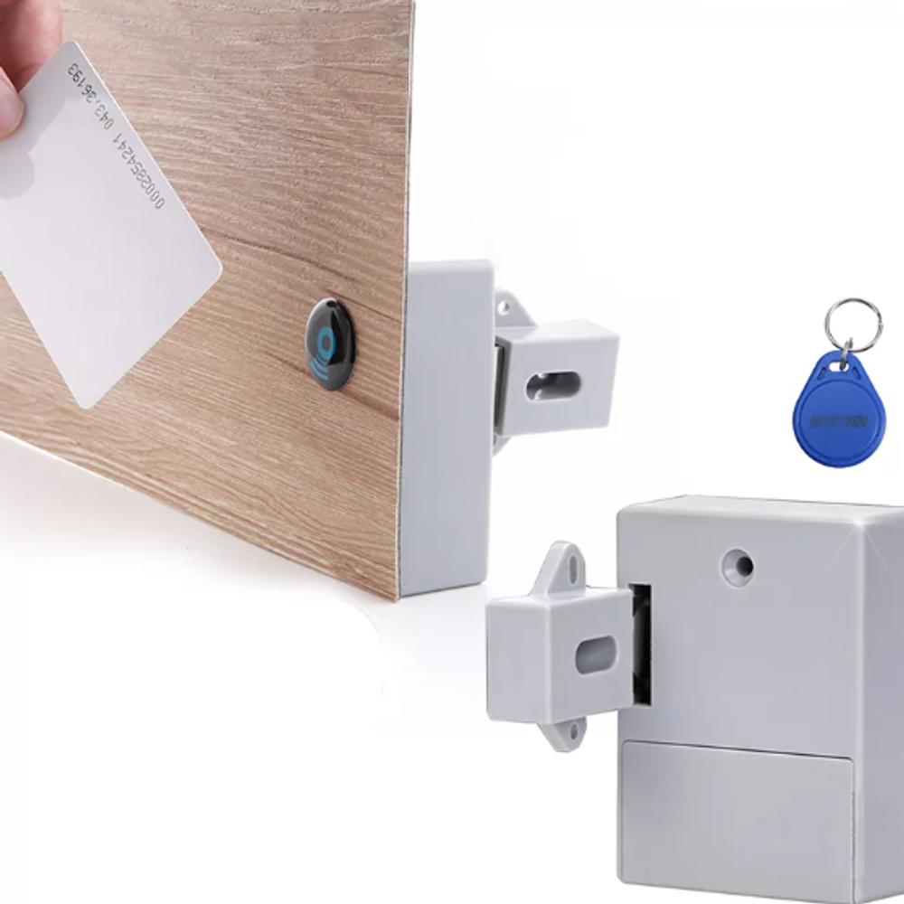 Электронный дверной замок для шкафа, ящика (скрытый) 125 кГц EM RFID , 2xАА питание