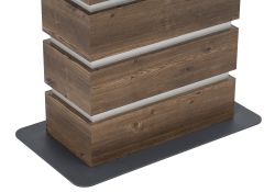 Стол на тумбе Фернан 140(180)х80х76 орех кантри / белый