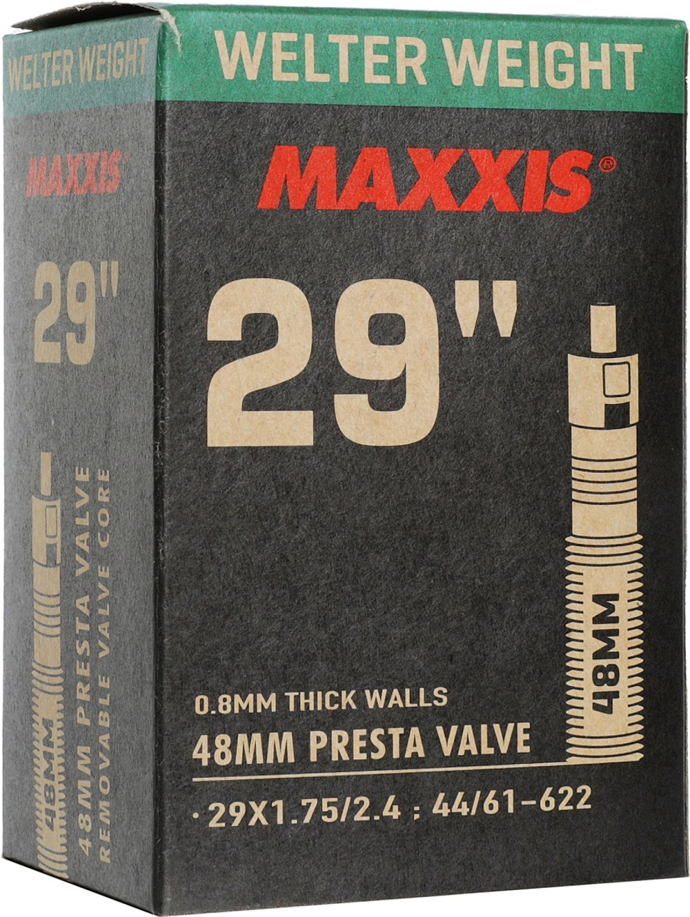 камера велосипедная MAXXIS WELTER WEIGHT 29X1.75/2.4 (44/61-622) 0.8 LSV48 (B-C) преста