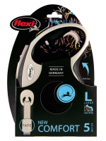 Поводок-рулетка Flexi New Comfort L. Лента 5 м. для собак до 60 кг. Черный
