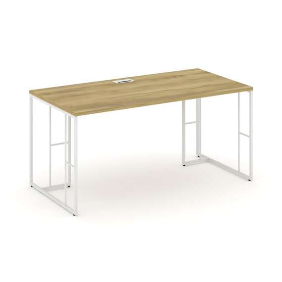 Rift Direct Стол руководителя RF.SR-023 Дуб Винченцо/Металл Белый 1380*800*750