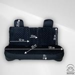 Универсальный чехол на весь салон из велюра в черном цвете с синей нитью