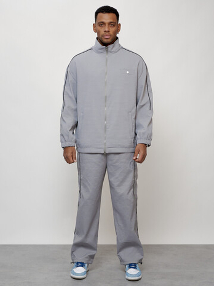 Спортивный костюм мужской модный серого цвета 15020Sr