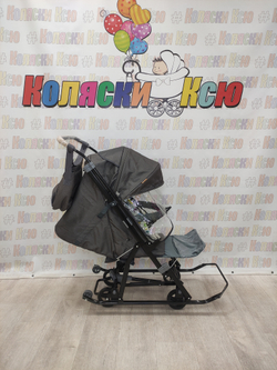 Санки-коляски Galaxy Snow kids 3-2С серебро