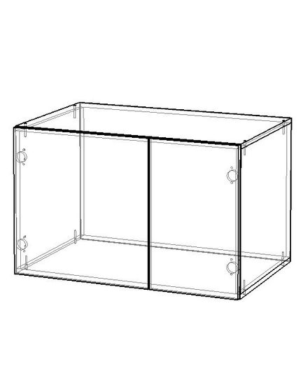 Шкаф-антресоль МИЯКО /800*500*521/ левый белый / белый