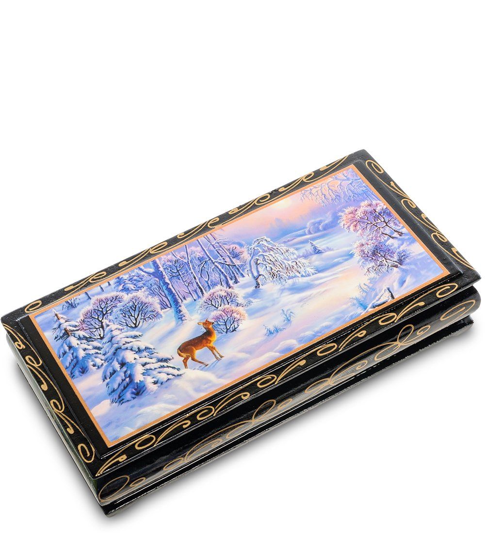 Народные промыслы ШК-11/55-A Шкатулка-купюрница в технике декупаж (8х17х4)