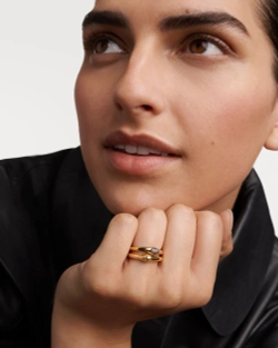 Набор колец The Rocks Ring серебро 925 пробы покрытое золотом