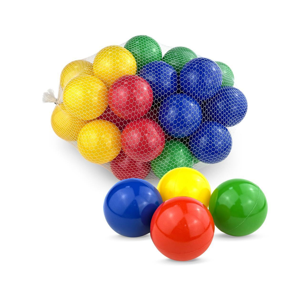 Шары для бассейна d 71 мм., 4 цв., 30 шт. сетка (Р.с.)