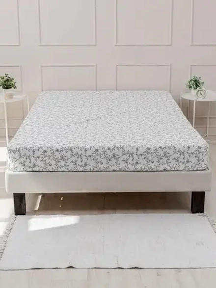 YERRNA простыня на резинке 90*200 белый с рисунком