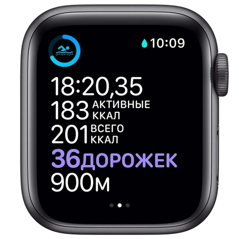 Часы Apple Watch Series 6 44 mm Space Gray Aluminum Case/Black Sport Band