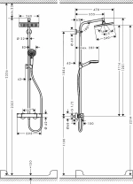 Душевая система Hansgrohe Crometta E Showerpipe 240 1jet 27271000