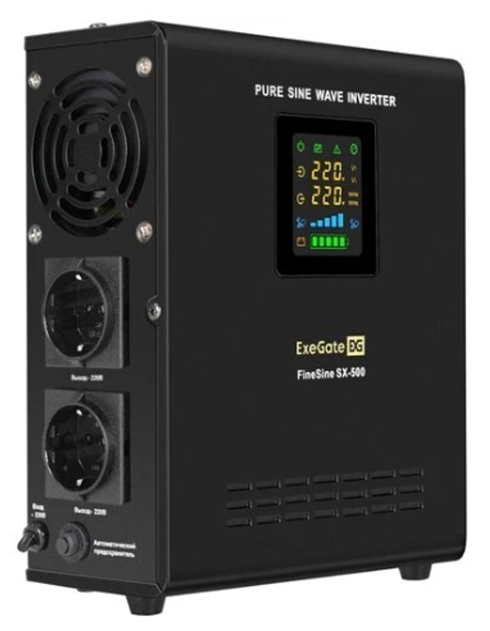 Источник бесперебойного питания  Exegate FineSine SX-500.LCD.AVR.2SH
