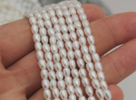 Жемчуг 3,1мм, рис "Майорка" белый (нить)