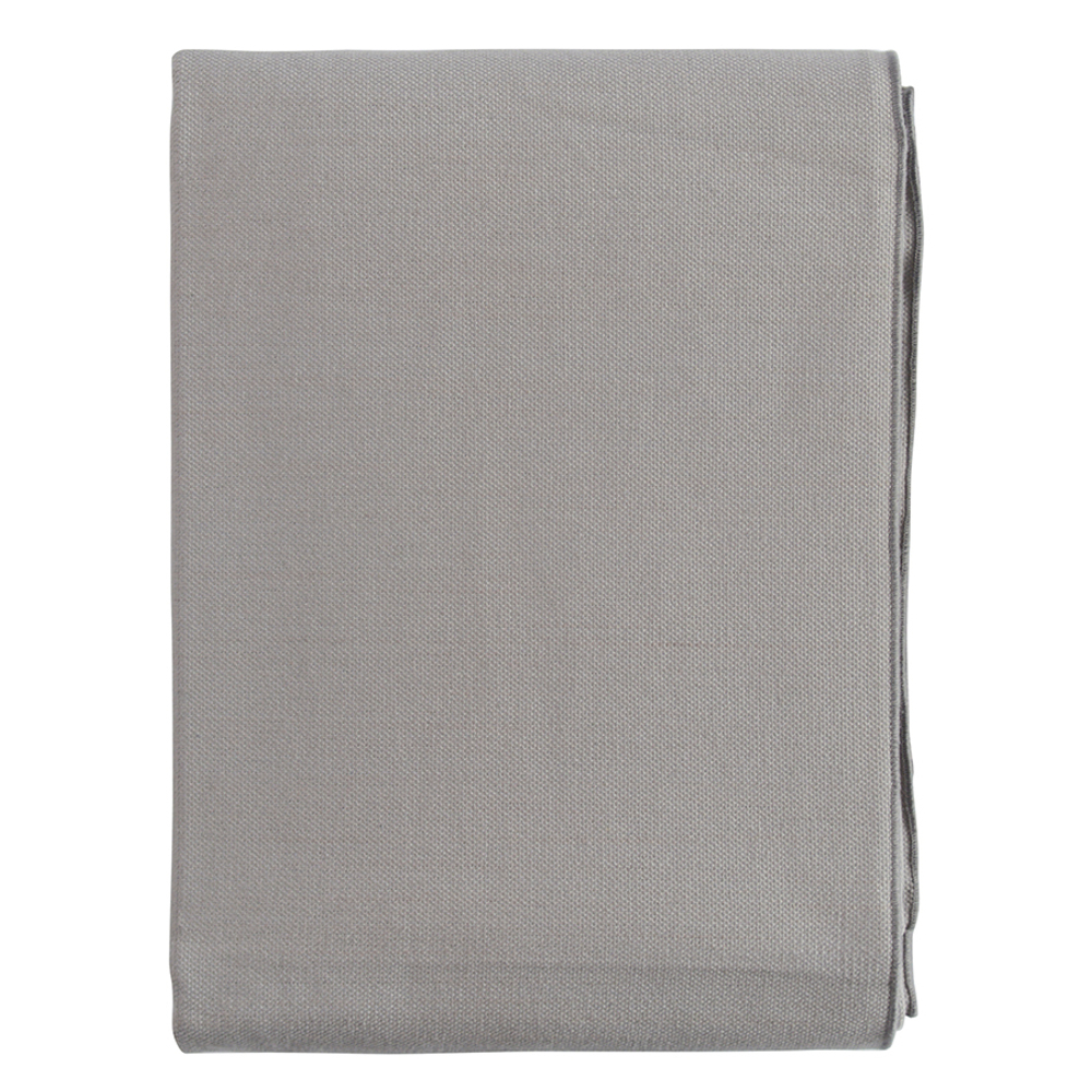 Покрывало из фактурного хлопка серого цвета с контрастным кантом из коллекции essential, 180х250 см