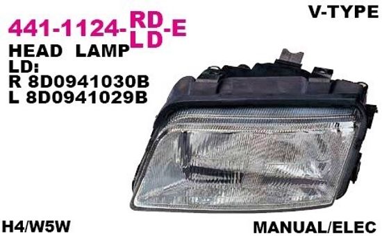 Фара передняя для Audi A4 B5 1995-1999