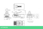 Коннектор Hyperline PLUG-8P8C-U-C6-100