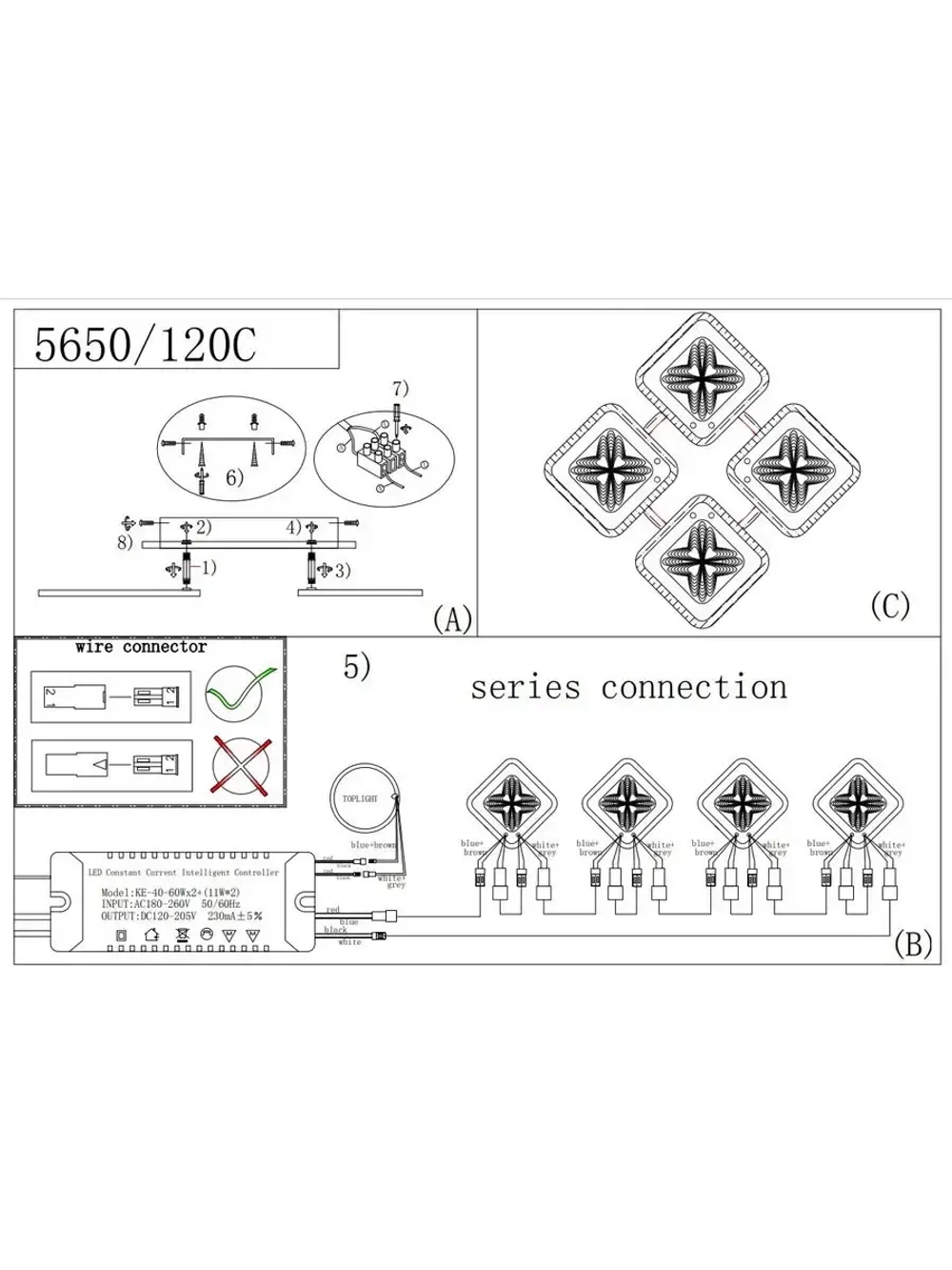 Люстра потолочная QUARDO LED*118W
