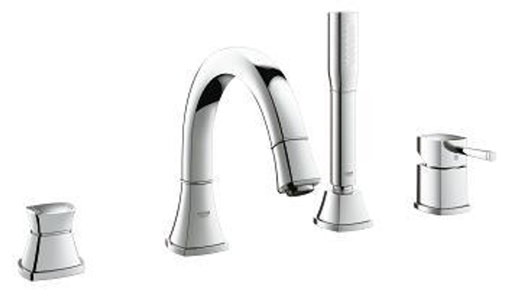 Смеситель на борт ванны 4 отверстия   Grohe Grandera 19936000