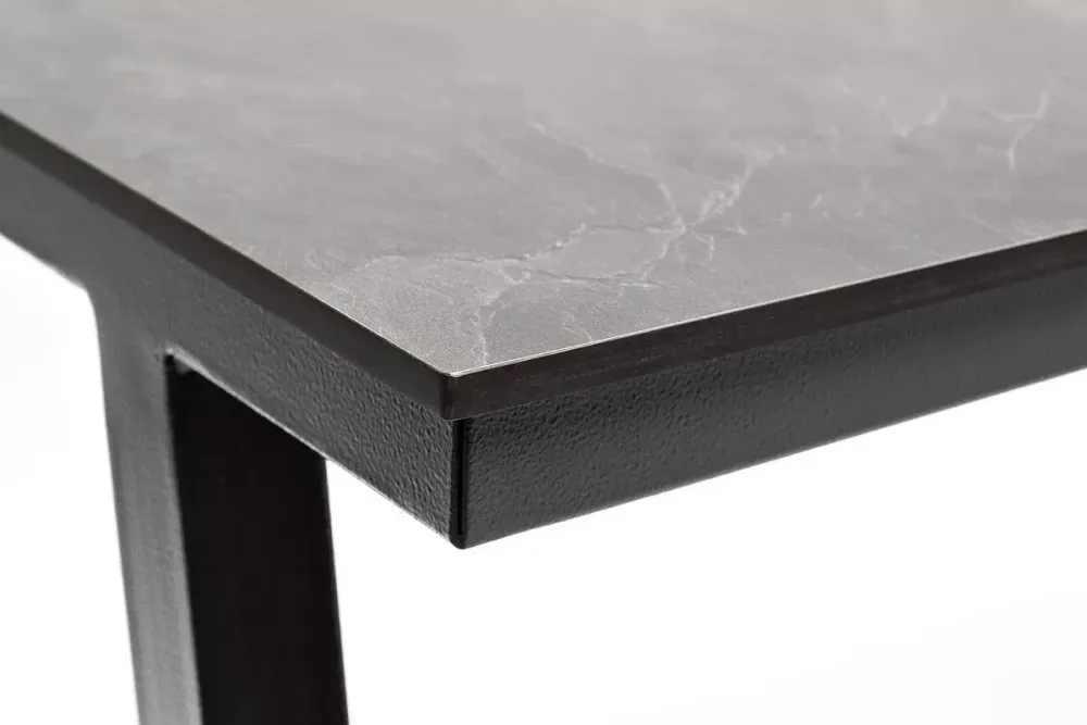 "Рио" стол барный из HPL 140х70см, H110, цвет столешницы "серый гранит"