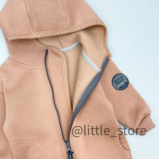 Комбинезон Bossa Nova из футера с начесом, Карамель