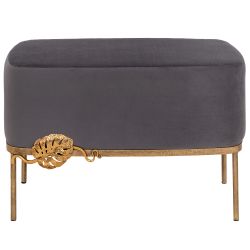 Банкетка Monstera Deliciosa (Монстера) Серая Амбер