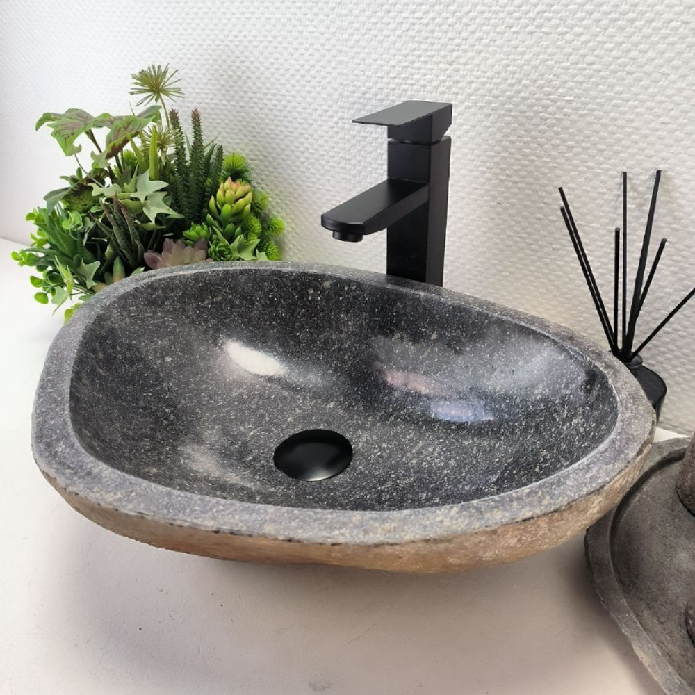 Раковина из речного камня RS-63516 (48*35*15) 0122